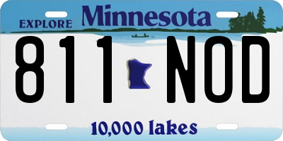 MN license plate 811NOD
