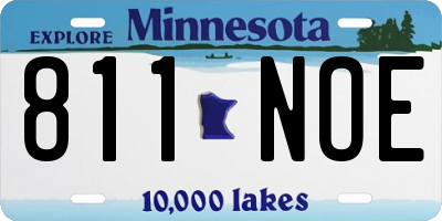 MN license plate 811NOE