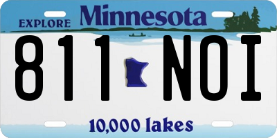 MN license plate 811NOI