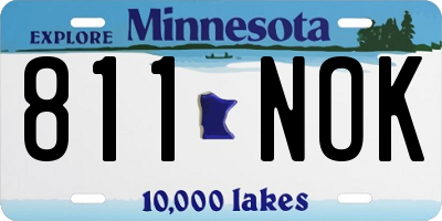 MN license plate 811NOK