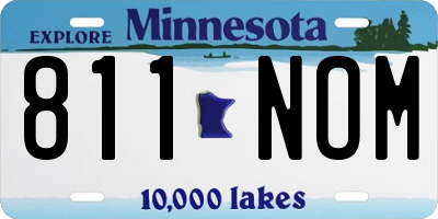 MN license plate 811NOM