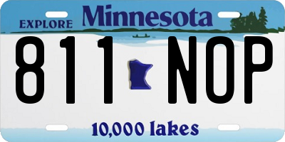 MN license plate 811NOP