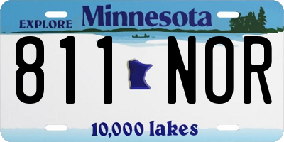 MN license plate 811NOR