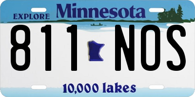 MN license plate 811NOS