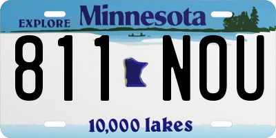 MN license plate 811NOU