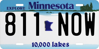 MN license plate 811NOW