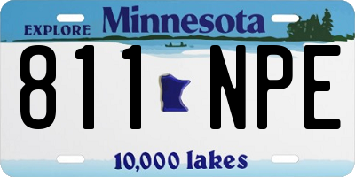 MN license plate 811NPE