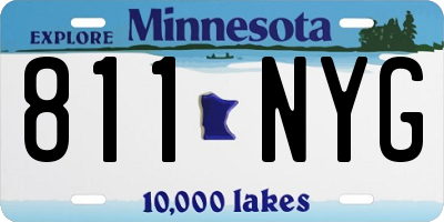 MN license plate 811NYG
