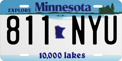 MN license plate 811NYU