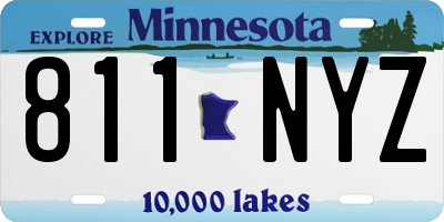 MN license plate 811NYZ