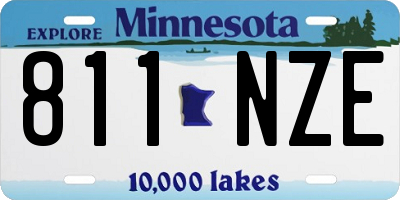 MN license plate 811NZE