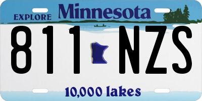 MN license plate 811NZS