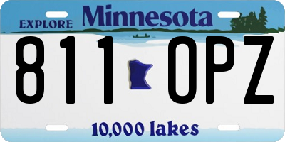 MN license plate 811OPZ