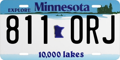 MN license plate 811ORJ