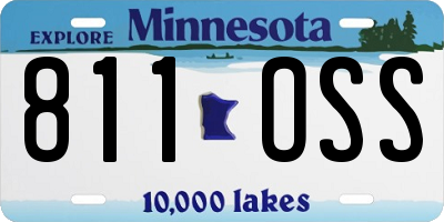 MN license plate 811OSS