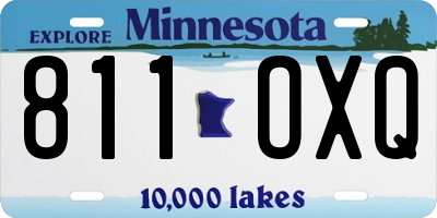 MN license plate 811OXQ