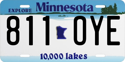 MN license plate 811OYE