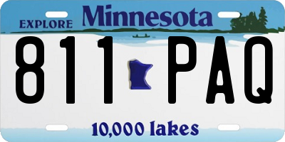 MN license plate 811PAQ
