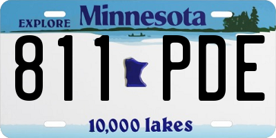 MN license plate 811PDE