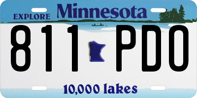 MN license plate 811PDO