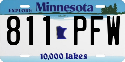 MN license plate 811PFW