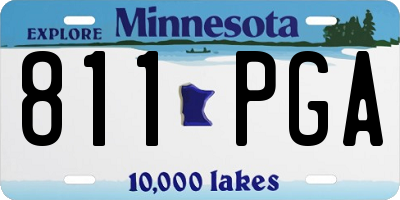 MN license plate 811PGA