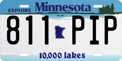 MN license plate 811PIP