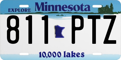MN license plate 811PTZ