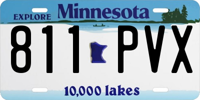 MN license plate 811PVX
