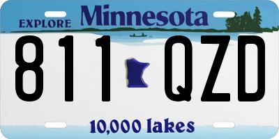 MN license plate 811QZD