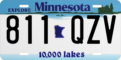 MN license plate 811QZV