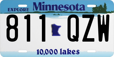MN license plate 811QZW