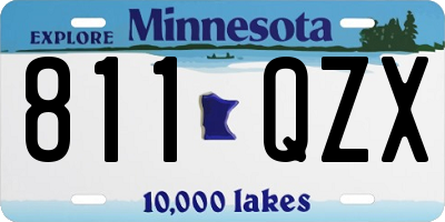 MN license plate 811QZX