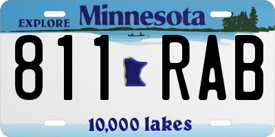 MN license plate 811RAB
