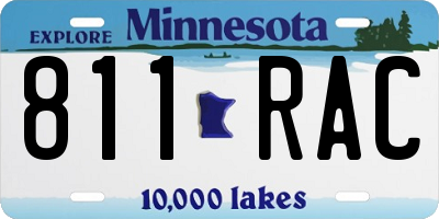 MN license plate 811RAC