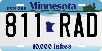 MN license plate 811RAD