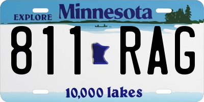 MN license plate 811RAG
