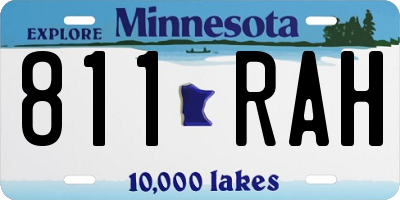 MN license plate 811RAH