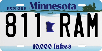 MN license plate 811RAM