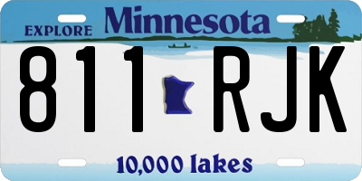 MN license plate 811RJK