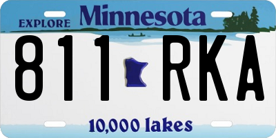 MN license plate 811RKA