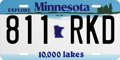 MN license plate 811RKD