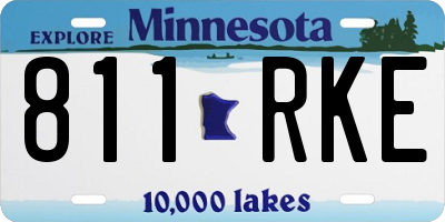 MN license plate 811RKE