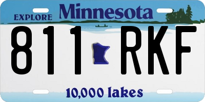 MN license plate 811RKF