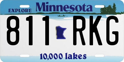 MN license plate 811RKG