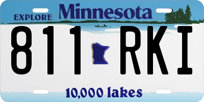 MN license plate 811RKI