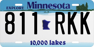 MN license plate 811RKK