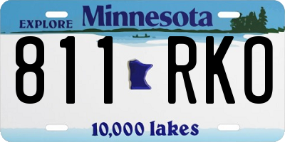 MN license plate 811RKO