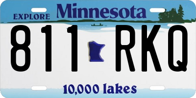MN license plate 811RKQ