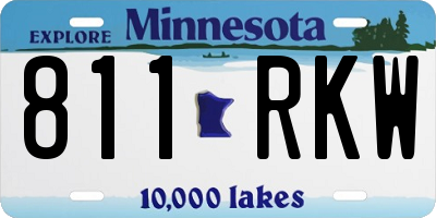 MN license plate 811RKW